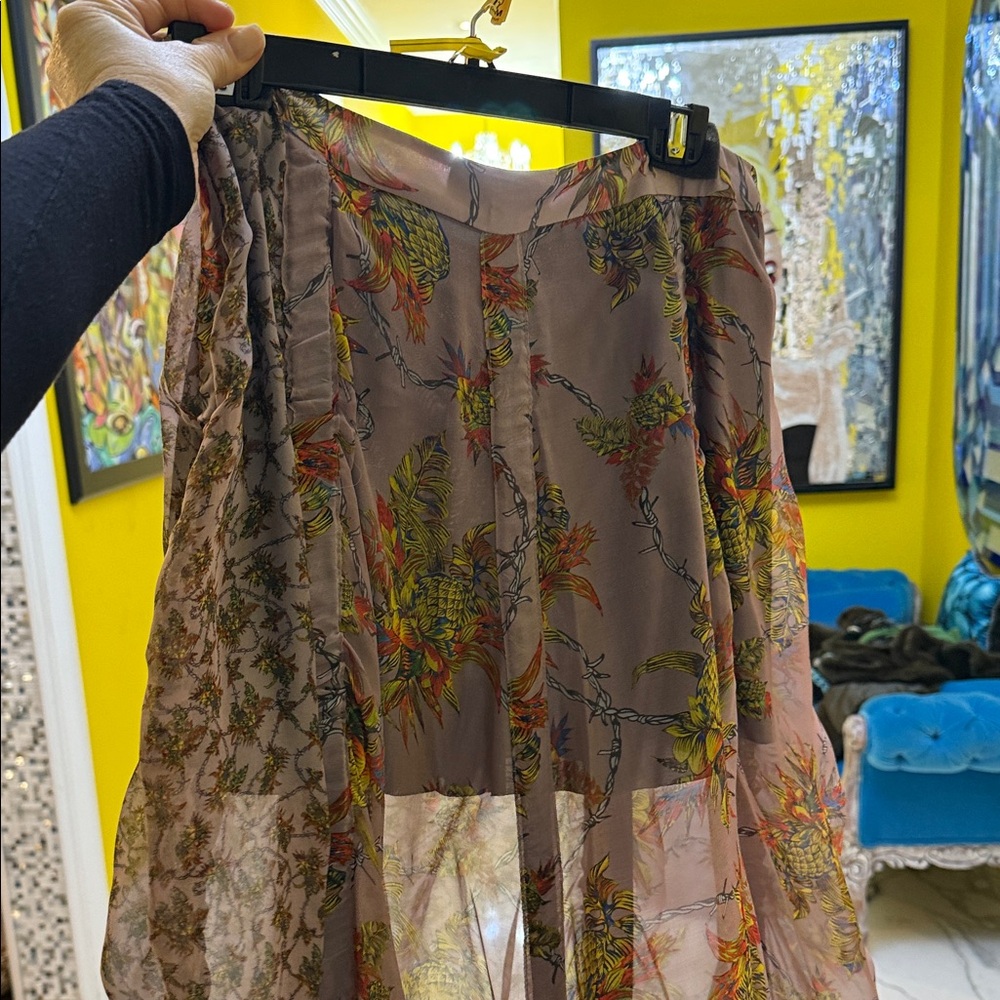 Bohemian chic!! Floral Patterned Women's Rouched parachute Skirt- FABULOUS!!! - Picture 9 of 9